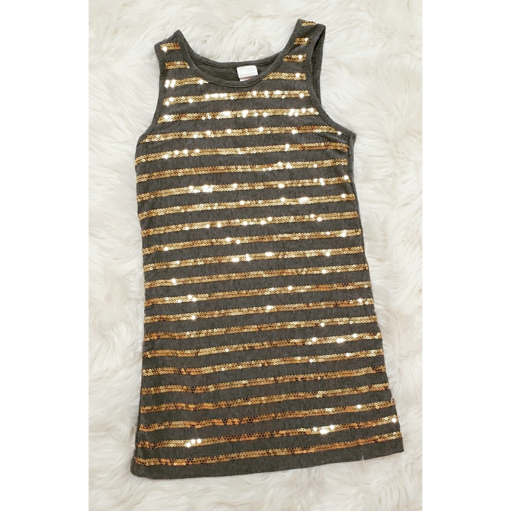 Gold Sequin Tank Top